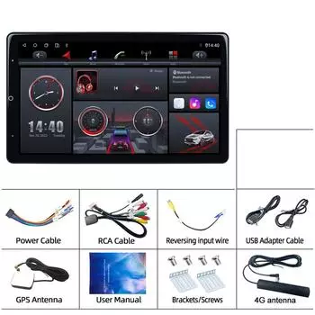 2 Din автомобильный радиоприемник мультимедийный плеер 13,3 дюйма Mirror Link 4G + 8CORE WIFI Bluetooth DSP/RDS DAB + Carplay авторадио автомобильный IPS экран стерео 13.3inch 6+128G