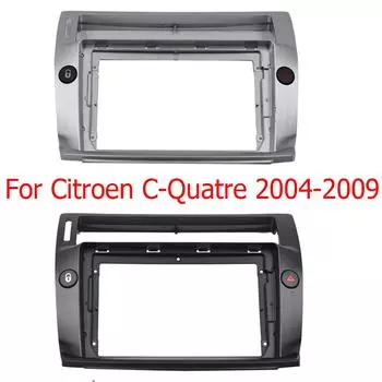 2 Din автомобильный радиоприемник стерео аудио панель рамка для Citroen C4 Quatre 9 дюймов большой экран авто Android плеер панель комплект для крепления на приборной панели Only frame чёрный