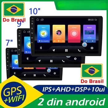 2 Din Car Android 7 9 10 дюймов Автомобильный Радио Мультимедиа Видео Плеер 2Din Навигация GPS FM для Nissan Kia Honda VW Hyundai Toyota