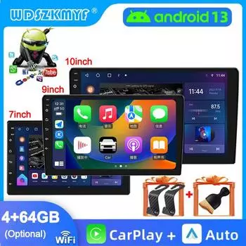 2 Din Car Audio Android 13 Car Radio 7 9 10 Android auto Carplay GPS Automotive Multimedia Player car intelligent systems Gift