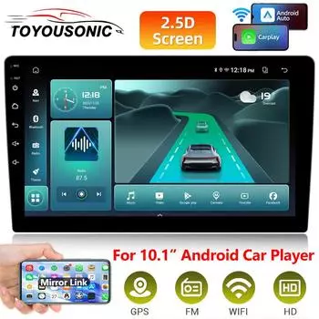 2 Din Универсальный Автомобильный Радиоприемник Беспроводной Carplay Android Auto 10-дюймовый GPS Навигатор Мультимедийный Плеер Wi-Fi FM BT Автомобильная Стереосистема 4-core 2GB+32GB