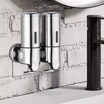 2 дозатора для жидкого мыла, набор для ванной комнаты, двухсторонний дозатор, ручной пресс для ванны