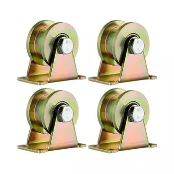 2-дюймовое колесо с канавкой, сверхмощный жесткий ролик H-типа для направляющих с квадратными трубами, рулонные ворота, промышленные машины, тяжелые двери, нагрузка 680 кг 1pc