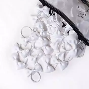 2-дюймовые банты для волос для девочек, эластичные резинки, бант из ленты Grosgrain с резинкой, держатели для хвостиков, аксессуары для волос one size белый