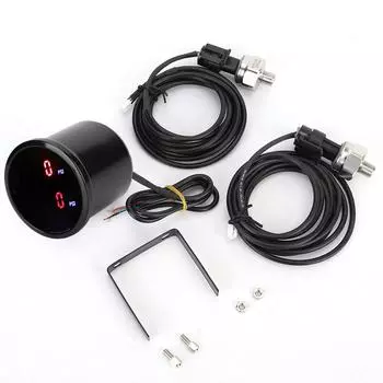 2-дюймовый 52-миллиметровый автомобильный датчик давления воздуха PSI со светодиодным двойным цифровым дисплеем, комплект датчиков для измерения давления воздуха