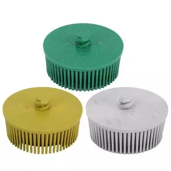 2-дюймовый диск с щетиной, абразивный диск с хвостовиком щетины для удаления заусенцев, покрытий ржавчины на металле Green