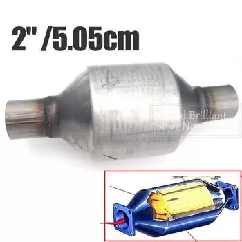 2-дюймовый гоночный каталитический нейтрализатор EURO1 High Flow с керамическим субстратом 400 cpsi, общая длина 29,62 см