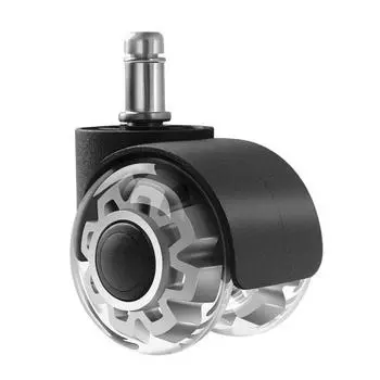 2-дюймовый прозрачный офисный стул колеса сверхпрочный универсальный тихий пол из твердой древесины ковер A светло-серый