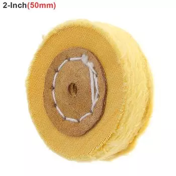 2-дюймовый Т-образный желтый полировальный круг из хлопчатобумажной ткани, фланелевой буфер для зеркальной полировки, ватный диск