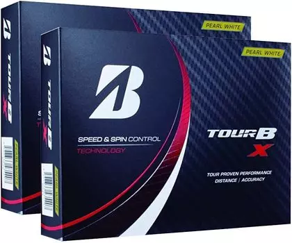 2 дюжины мячей для гольфа BRIDGESTONE TOUR Tour BX 2022 модель 12 мячей (X_Pearl White_2 дюжины)
