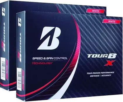 2 дюжины мячей для гольфа BRIDGESTONE TOUR Tour BX 2022 Модель 12 мячей (X_White_2 Дюжина)
