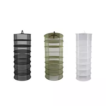 2 фута 8 слоев растений подвесная сетка сухая сетка в помещении и на открытом воздухе с вертикальной конструкцией для растений, корзина для сушки мяса универсальная дышащая белый