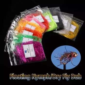 2 г/упаковка плавающая нимфа/сухая мушка даб мушки вязание силиконовый даббинг материал рыболовные приманки 10 цветов в наличии