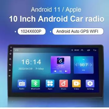 2 ГБ + 32 ГБ Carplay Universal 2 Din Android Автомобильная магнитола GPS CarPlay Универсальный автомобильный мультимедийный плеер Стерео видео Авторадио Головное устройство Стереонавигация