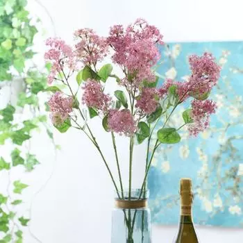 2 головки красочная имитация вечернего тумана цветок не требующий полива модная цветочная композиция вино красного