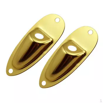 2 Guitar Output Socket Plate W / 4 Screw for ST серебряный