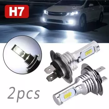 2*H7 светодиодные лампы для автомобильных фар постоянного тока 12-24 В ксеноновые белые дневные ходовые огни дальнего и ближнего света 55 Вт 8000 лм 6000 К супер яркие автомобильные фары CHINA