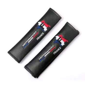 2 х Национальный флаг Франции для автоспорта, универсальный автомобильный ремень безопасности, наплечники, защита ремня безопасности сиденья (Размер:22*6*2 см) чёрный