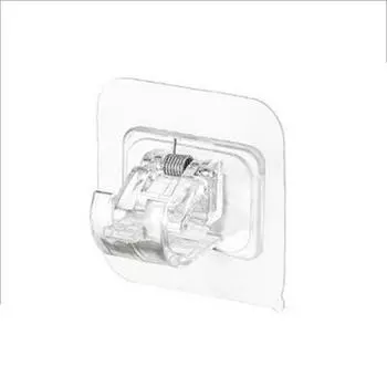 2-х шт. самоклеящиеся пластиковые зажимы для карниза для штор - установка без проколов