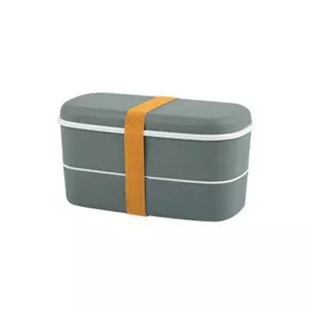 2-х слойный контейнер для хранения, микроволновая печь, коробка для еды, студенческий обед с палочками для еды белый