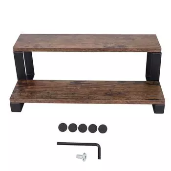 2-х уровневая деревянная стойка для демонстрации, многоуровневая стойка для парфюмерии, подставка для специй, органайзер, полка для демонстрации