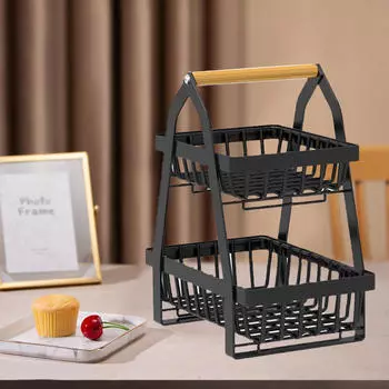 2-х уровневая корзина для фруктов, столешница для кухни, овощная чаша для хранения хлеба