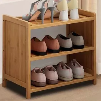 2-х уровневая маленькая полка для обуви Органайзер гладкий край без заусенцев простая сборка Главная Triple Layer