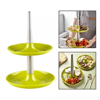 2-х уровневая подставка для кексов, подставка для печенья, сервировочный держатель для закусок и тортов для чаепития