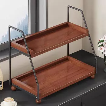 2-х уровневая стойка для хранения чашек, многоуровневая полка для специй, держатель для кружек для кексов