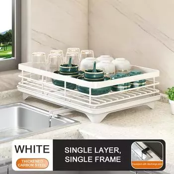 2-х уровневая сушилка для посуды с поворотным носиком на 360° 2-х уровневая сушилка для посуды для прилавка