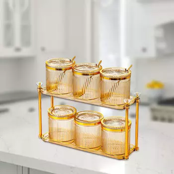 2-х уровневые банки для приправ, поднос для сухофруктов, ящик для хранения продуктов питания, разделенная сервировочная тарелка в скандинавском стиле, гайки для