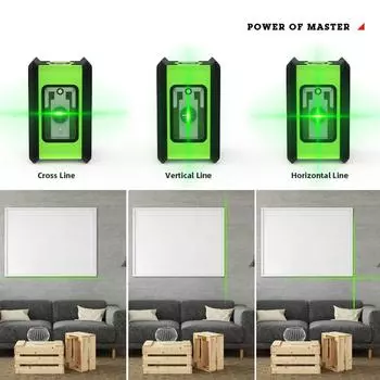 2-х уровневый измерительный инструмент высокоточный проекционный гониометр с зеленой линией света легкий для керамической плитки, камня, кирпича зелёный