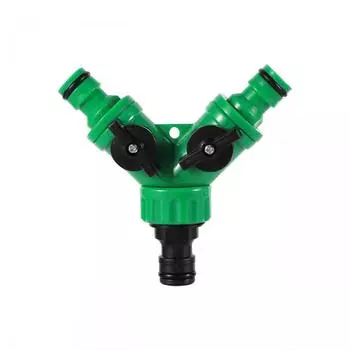 2-ходовой разветвитель для садового шланга, соединитель для садового шланга с краном для полива, полива цветов и ландшафтного дизайна