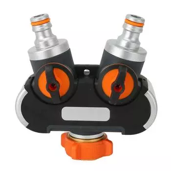 2-ходовой разветвитель шланга с клапаном для полива сада, адаптер для крана, аксессуар