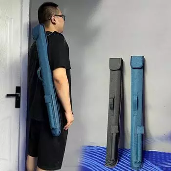 2 Holes Billiard Cue Bag Lightweight 1/2 Cue Storage Case Portable Shoulder Billiard Cue Stick Carry Bag серый