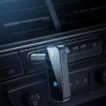 2 In1 Bluetooth-совместимый приемник автомобильный Aux Hands-Free вызов аудио FM-передатчик адаптер чёрный