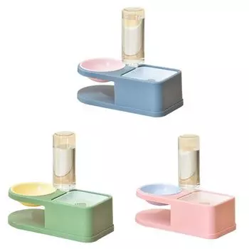 2 in1 Dog Feeder Water Bowl Feeder Bowl Water Bottle X3UC