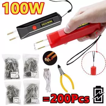2 In1 Hot Plastic Welder Kit 100W Cordless USB Charge Portable Mini Welding Tool Plastic Crack Repair Tool Set With Tool