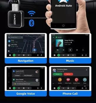 2 in1 Wireless Carplay&Android Auto Smart AI Box Wired to Wireless Dongle Automatic Connect Adapter WiFi Fast Connect For Cars