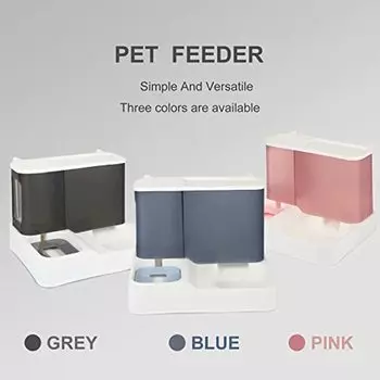 2-in-1 Automatic Pet Gravity Feeder: Keep Your Cat & Dog Fed & Hydrated! розовый