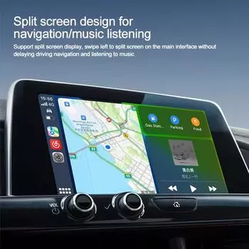 2 in 1 CarPlay Wireless Adapter Smart Box IOS Wired to Wireless CarPlay Display Plug&Play Bluetooth WiFi Connect чёрный