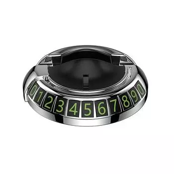 2 in 1 Dashboard Car Phone Holder 360° Rotation Temporary Parking Number Plate Phone Bracket For Car Use Navigation Support чёрный