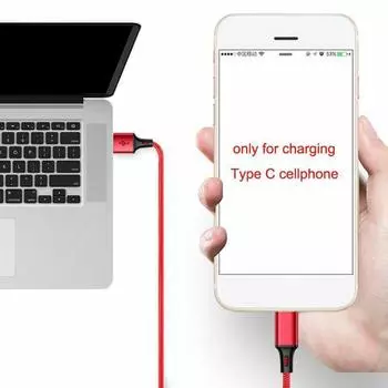 2 in 1 Data Cable Dual Head Charging Cable Only Charge At Cable Fast C 2 Charge Type Charging O Q2Z8 black-TypeC-TypeC