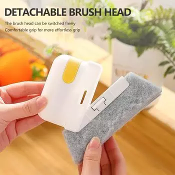 2-in-1 Detachable Window Channel Brush Handheld Windshield Cleaning Brush Window & Door Cove Brush Home Cleaning Gadgets