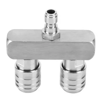 2-in-1 Double Head Dual Nozzle Adapters Rods Durable Power Washer Nozzles Tips U