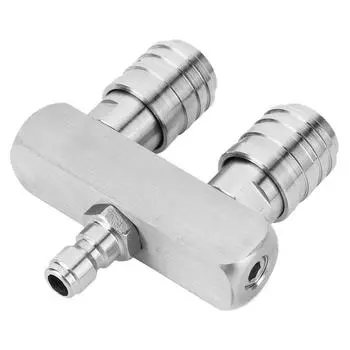 2-in-1 Double Head Pressure Washer Tips 1/4 Self-Locking Heads Cars Wash Joint D