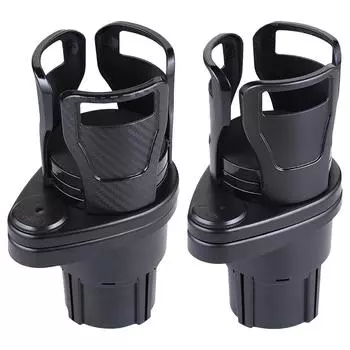 2 в 1 Вставка для бутылки с водой и кофе, вращающаяся на 360 градусов, многофункциональная, двойная подставка carbon fiber black