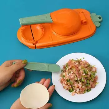 2-in-1 Dumpling Skin Maker Manual Dumpling Wrapper Mold for Home Kitchen Gadgets красный
