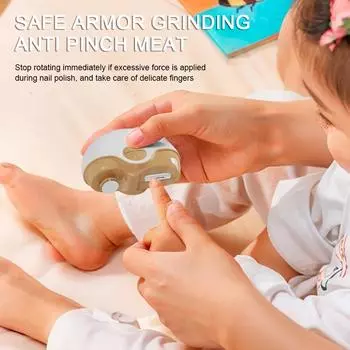 2 In 1 Electric Nail Clippers USB Charging Electric Grinding Polishing Tool Fingernail Trimmer Automatic Manicure Machine фиолетовый