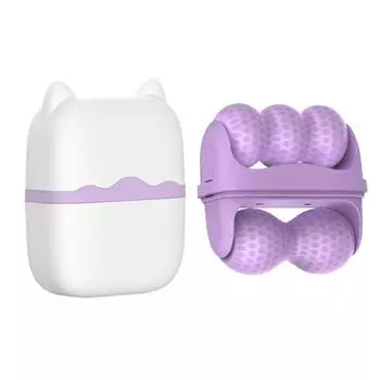 2 In 1 Face Massage Roller W and V Ice Shaping Handheld Ice Roller Double Headed Cold Compress Skin Cooling Massager